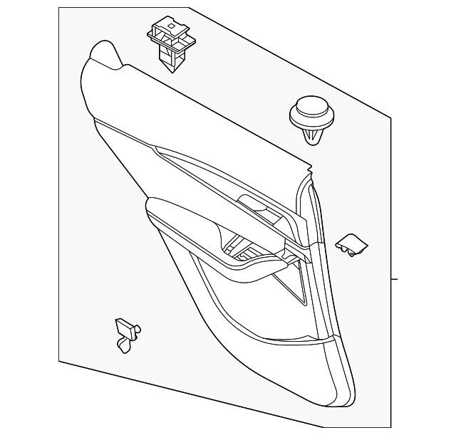 Door Trim Panel - Mazda (DGJ3-68-550B-12)