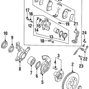 Caliper Overhaul Kit - Mazda (GBYH-33-26ZA)