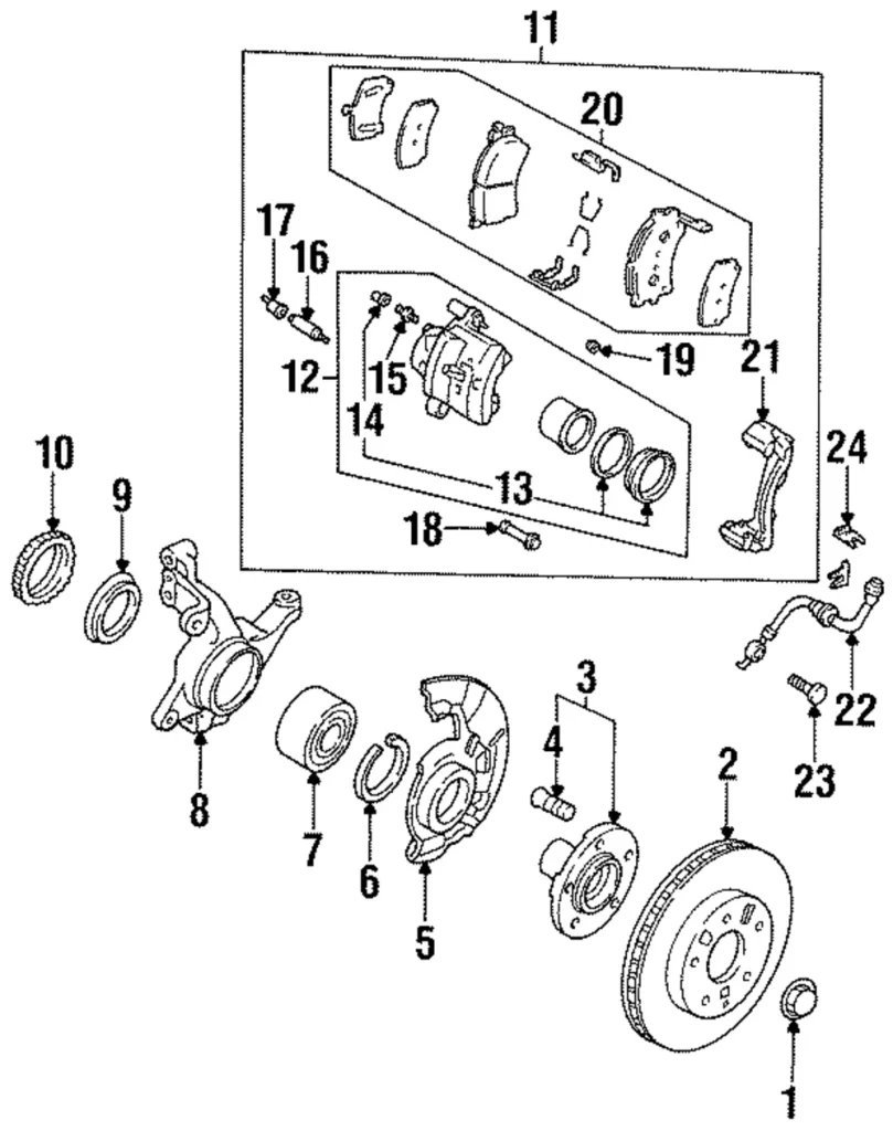 Disc Brake Bushing - Mazda (GA2A-33-684)