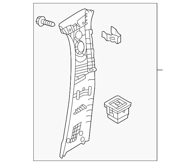 Upper Center Pillar Trim - Mazda (VA40-68-190-02)