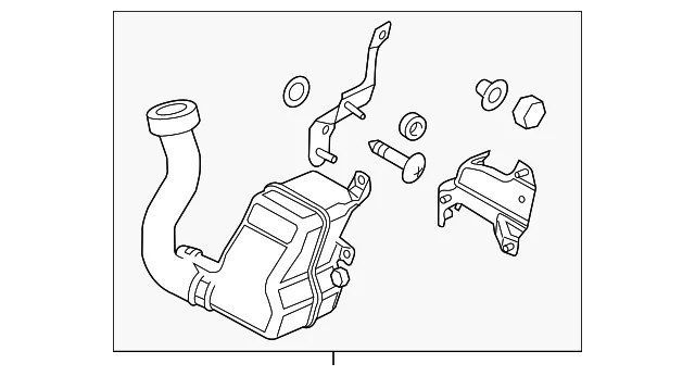 Resonator Assembly Bracket - Mazda (PE07-13-19ZB)