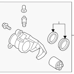 Disc Brake Caliper - Mazda (VCY5-26-61XA)