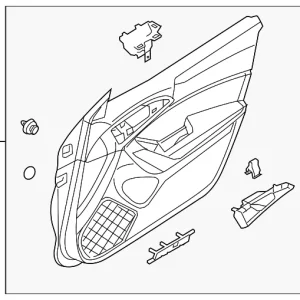 Door Trim Panel - Mazda (BABH-68-420B-39)