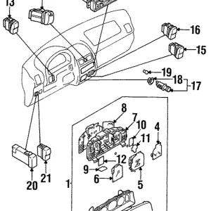 Defroster Switch - Mazda (LB82-66-460)