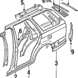 Weatherstrip - Mazda (B216-62-952C)