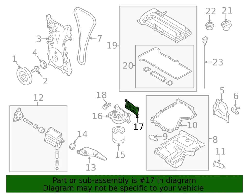 Oil Filter Housing Gasket - Mazda (LF02-14-342)
