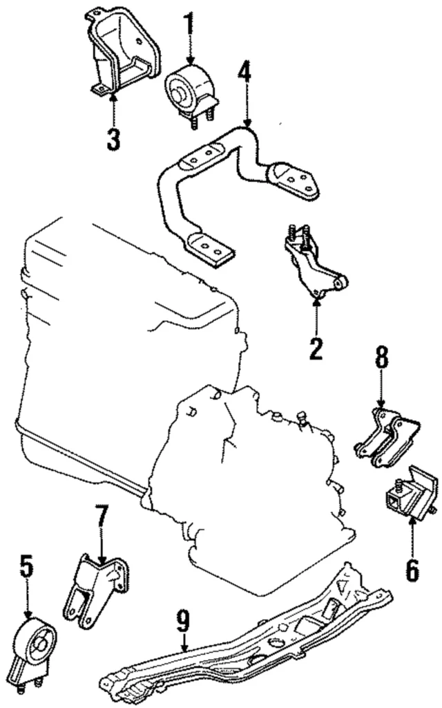 Mount Insulator - Mazda (B180-39-050)