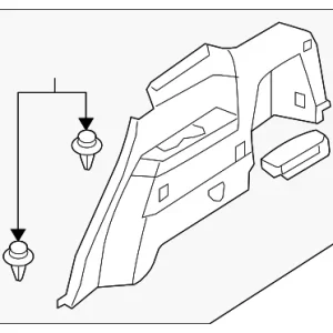 Lower Quarter Trim - Mazda (TE69-68-850C-02)