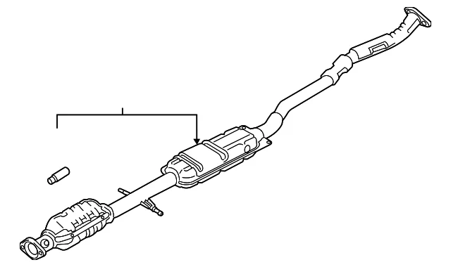 Converter & Pipe - Mazda (PYEE-40-600A)