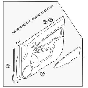 Door Trim Panel - Mazda (D651-68-42YL-02)