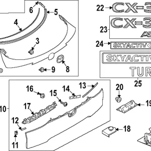 Switch Bezel - Mazda (DGH9-50-858)