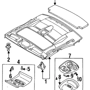 Overhead Console - Mazda (HG30-69-970D-08)