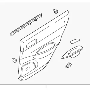 Door Trim Panel - Mazda (GP7B-68-55YH-02)