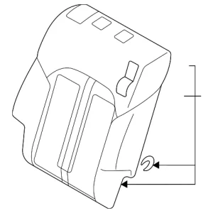 Trim(R) Rear Seat Back - Mazda (KEVH-88-43YA-02)
