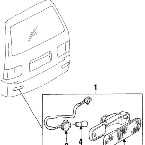 Backup Lamp Assembly - Mazda (LA01-51-240D)