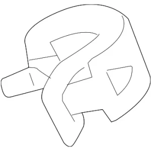 Engine Oil Cooler Hose Retaining Clamp - Mazda (CWJ1-15-538)