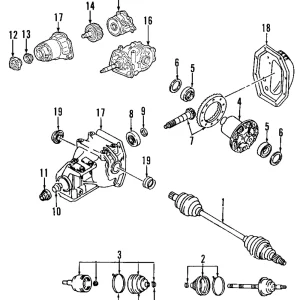 Output Shaft - Mazda (TA01-27-691B)