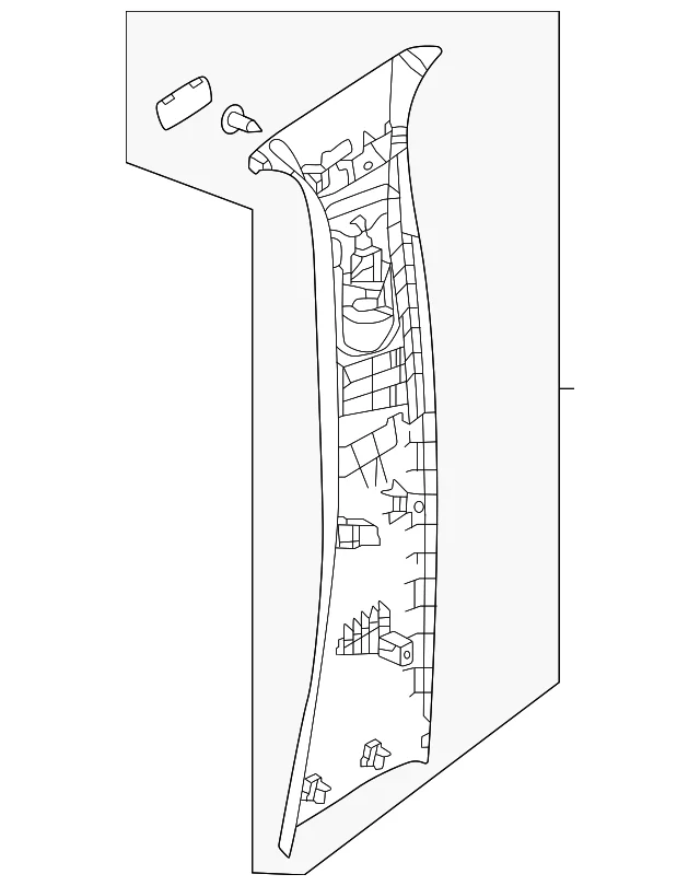 Upper Center Pillar Trim - Mazda (KMV6-68-190-02)