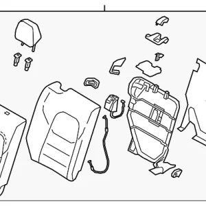 Seat Back Assembly - Mazda (KRC4-57-400-1F)