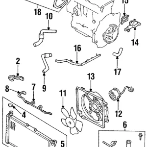 Lower Hose - Mazda (FSM1-15-185A)