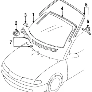 Upper Molding - Mazda (GAYN-50-6AXD)