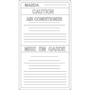 AC Label - Mazda (FE01-61-439)