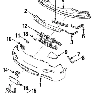 Bumper Cover Mount Plate - Mazda (FD01-50-1B0A)