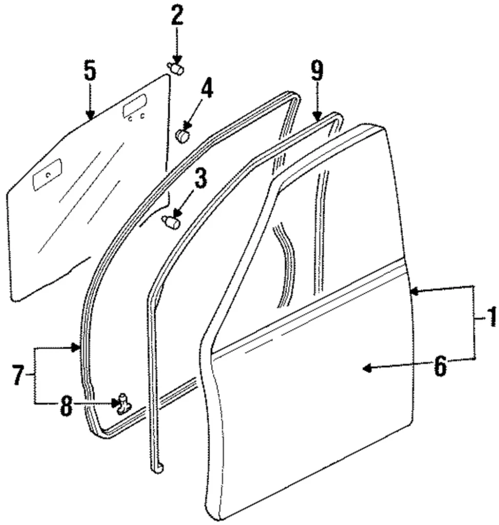 Door Weather-Strip - Mazda (LA01-59-760B)