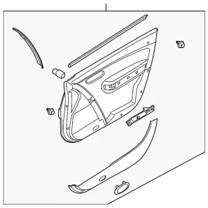 Door Trim Panel - Mazda (TD11-68-460R-02)