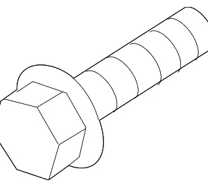 Water Pump Assembly Mount Bolt - Mazda (9XG1-67-357L)