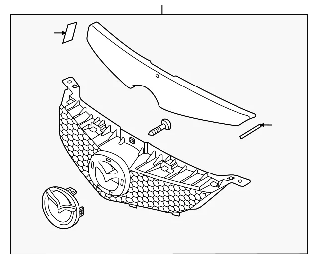 Grille Assembly - Mazda (BAK3-50-710-08)