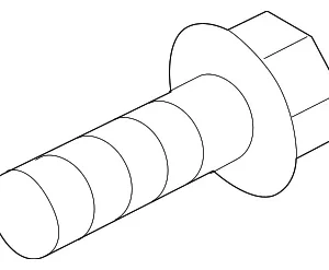 Upper Hinge Lower Bolt - Mazda (9YA0-20-834)
