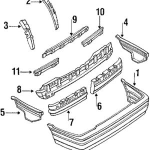 Bumper Cover Slide - Mazda (G215-50-253)