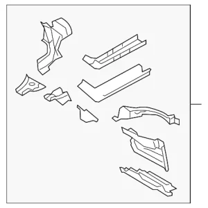 Apron/Rail Assembly - Mazda (NE51-53-300E)
