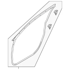 Door Weather-Strip - Mazda (KB7W-58-760A)