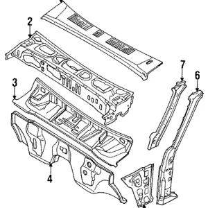 Cowl Top Panel - Mazda (UB39-50-791)