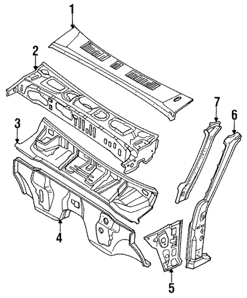 Cowl Top Panel - Mazda (UB39-50-791)