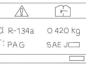 AC Label - Mazda (DB5H-61-439)