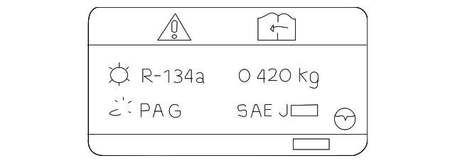 AC Label - Mazda (DB5H-61-439)