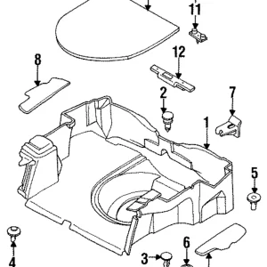 Trunk Trim Fastener - Mazda (G032-68-866B)