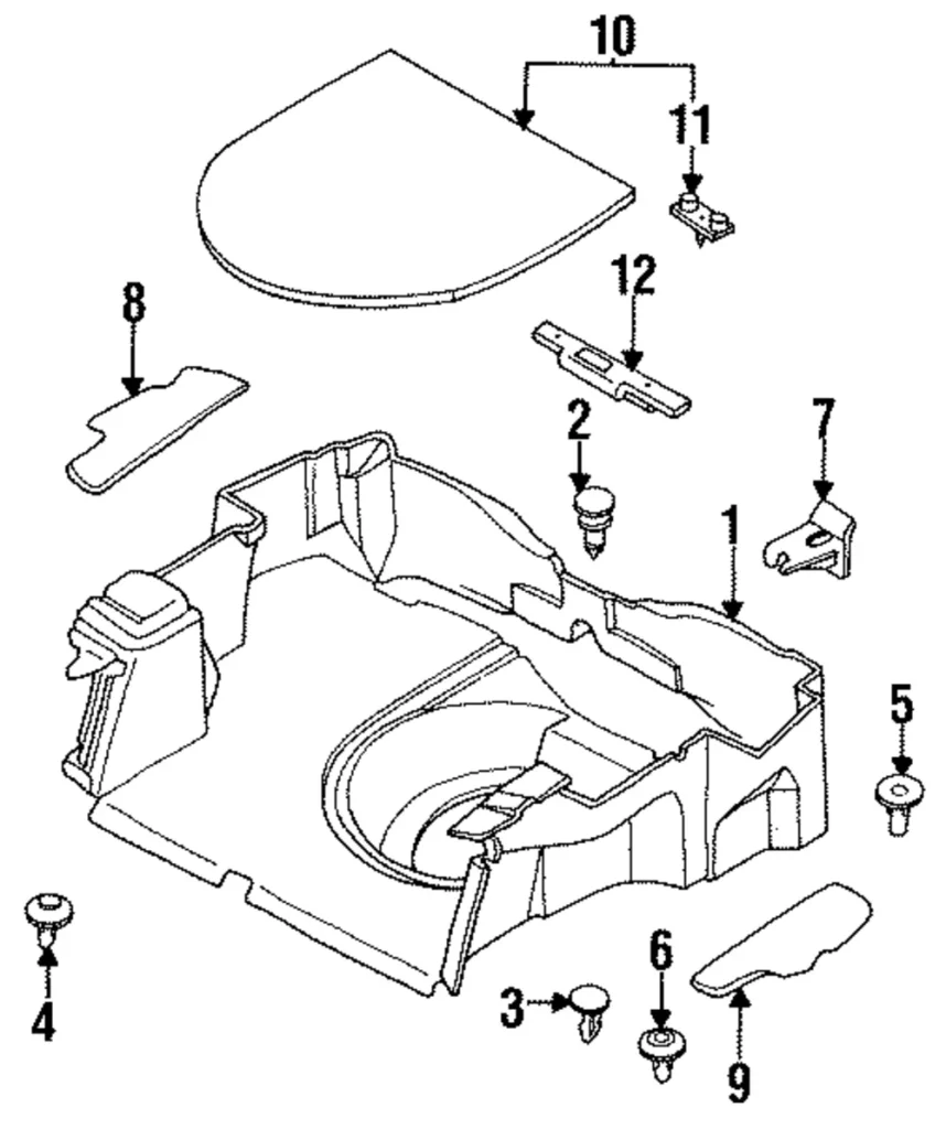 Trunk Mat Retainer - Mazda (S083-68-865A-09)
