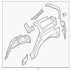 Inner Panel Assembly - Mazda (EG21-70-100T)