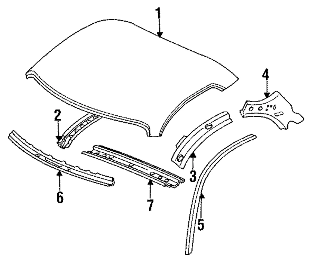 Roof Panel - Mazda (FD01-70-601A)