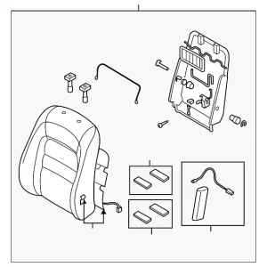 Seat Back Assembly - Mazda (GP9D-88-180-07)