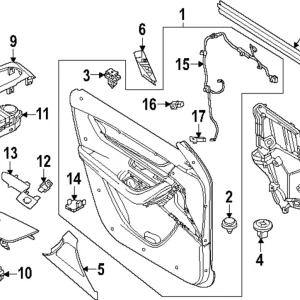 Belt Weather-Strip - Mazda (KBB3-58-821)