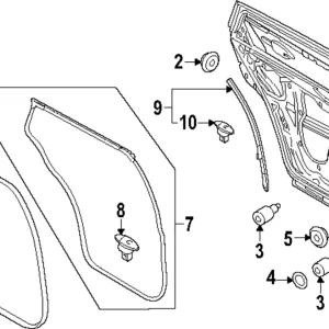 Surround Weather-Strip - Mazda (KMV6-72-760)