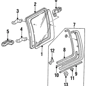 Weatherstrip - Mazda (UB54-72-761B)