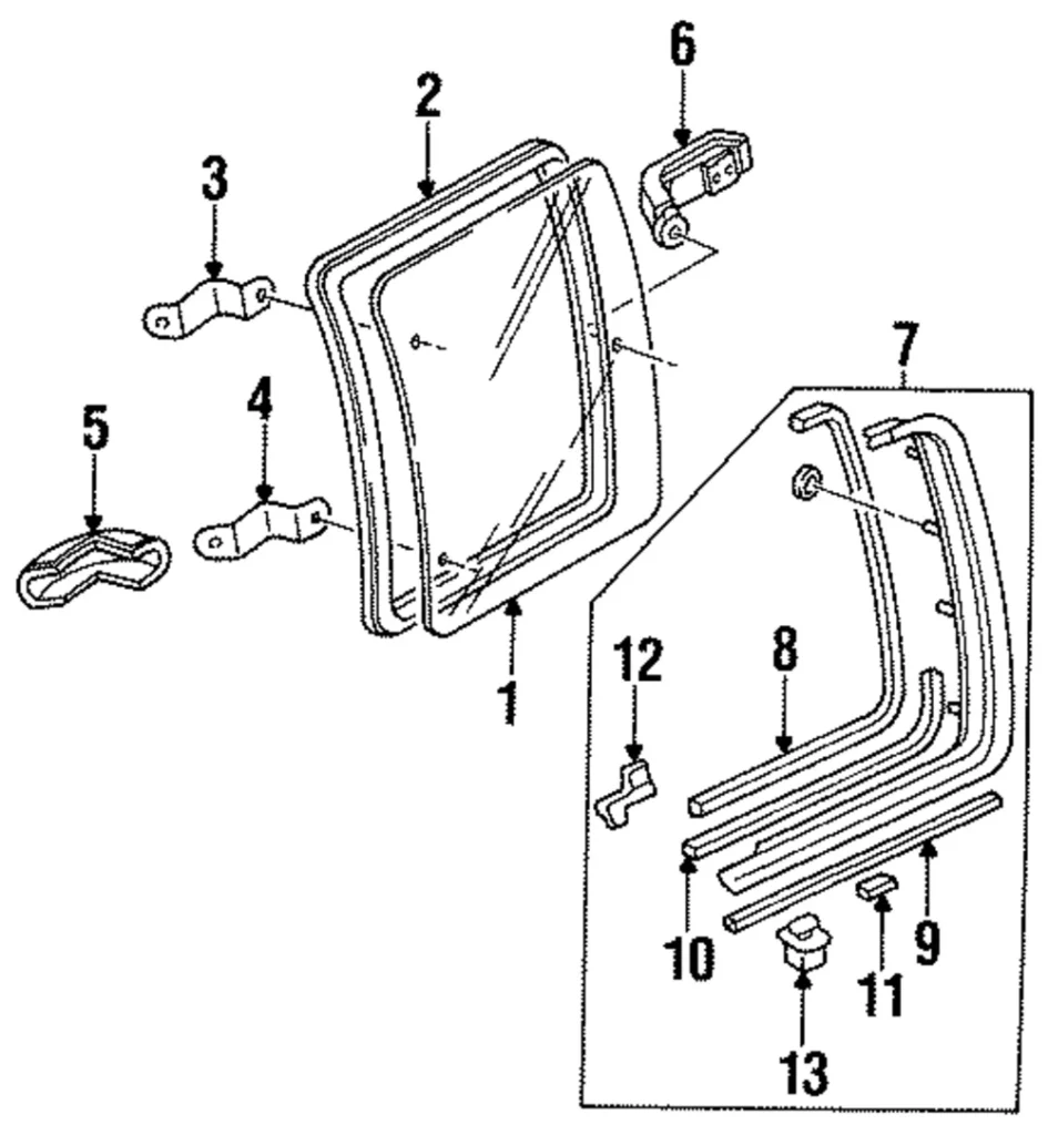 Glass - Mazda (UG73-73-511)