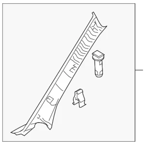 Windshield Pillar Trim - Mazda (BBW8-68-160B-75)