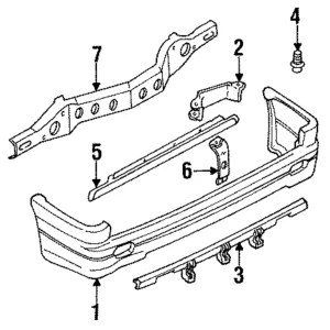 Bumper Cover Bracket - Mazda (LA01-50-290A)